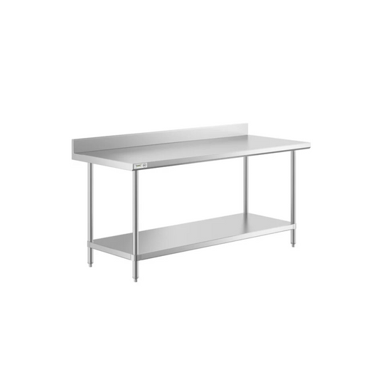 Stainless Steel Prep Table with BackSplash 6ft