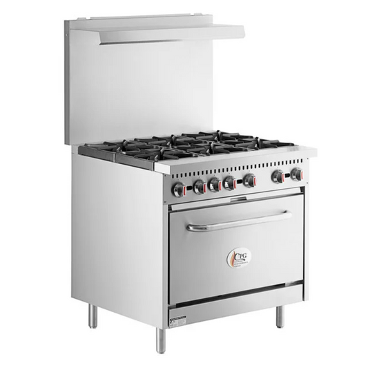 Six Burner Range with Convection Oven